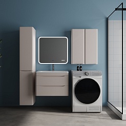 Style Line Тумба с раковиной Бергамо Мини 70 подвесная Люкс Plus антискрейтч карамель матовая – фотография-8